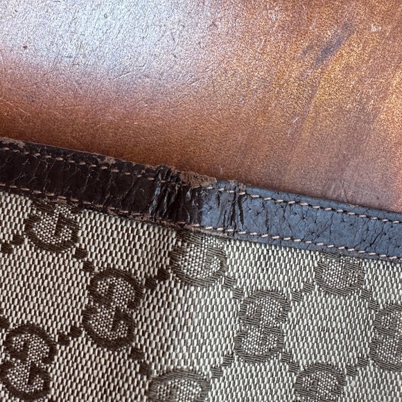 GUCCI HORSEBIT 1955 GG SUPREME CANVAS LEATHER ZIP AROUND CLUTCH WALLET - Picture 7 of 8